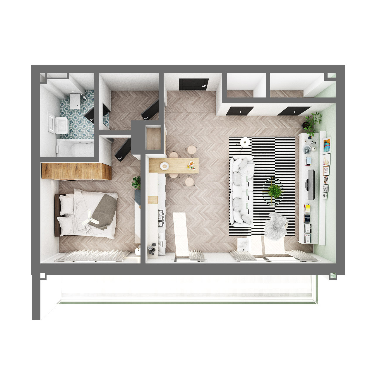 MarinaSurf - apartament de lux cu vedere la mare - 2 camere