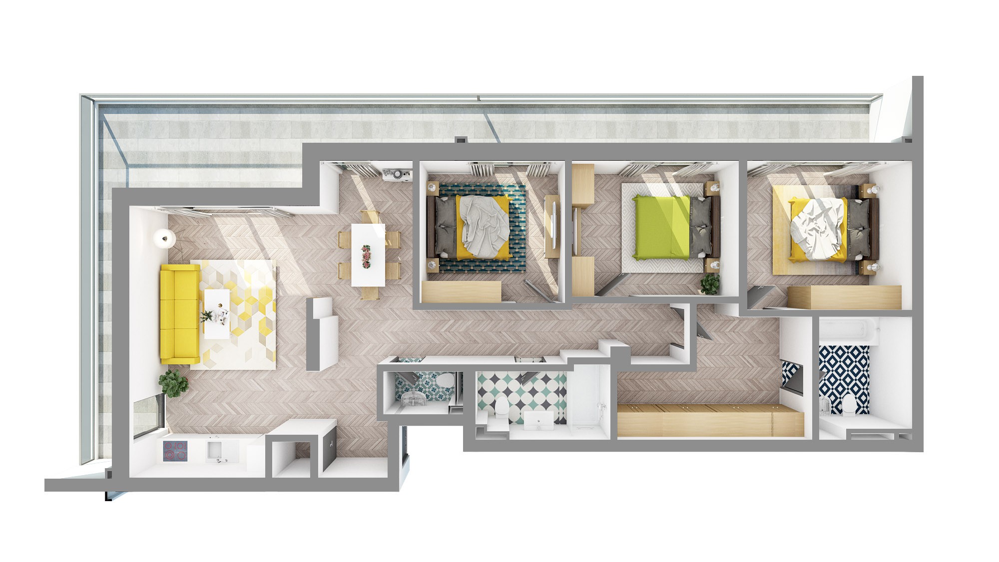 MarinaSurf - apartament de lux cu vedere la mare - 4 camere